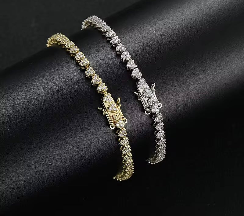 Bracelets en Pierre de zircon ( argent et or )