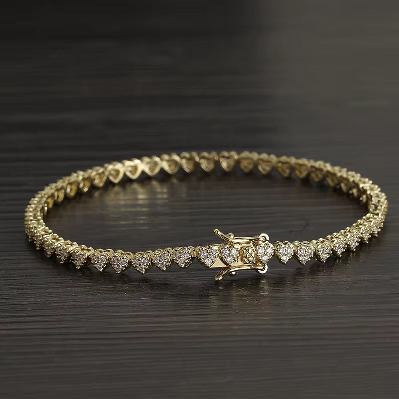 Bracelets en Pierre de zircon ( argent et or )