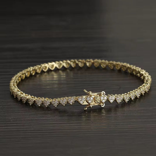 Bracelets en Pierre de zircon ( argent et or )