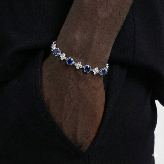 Bracelet en pierre de Zircon ( argent )